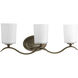 Briscoe 3 Light 22 inch Antique Bronze Bath Vanity Wall Light