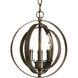 Scandicci 3 Light Antique Bronze Pendant Ceiling Light