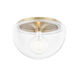 Brayden LED 14 inch Aged Brass Flush Mount Ceiling Light