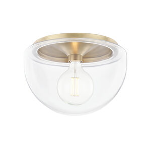 Brayden LED 14 inch Aged Brass Flush Mount Ceiling Light