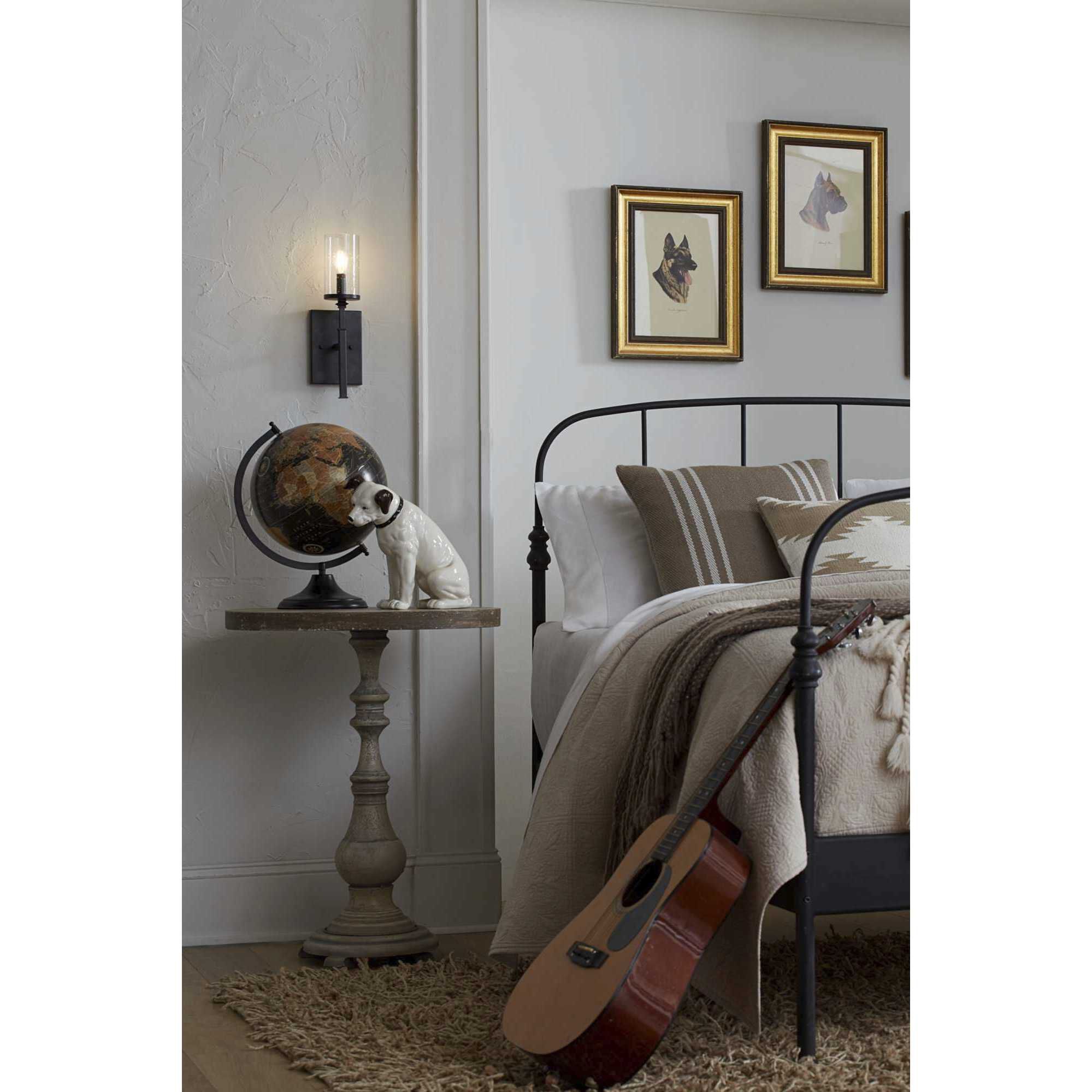 Tralee 1 Light Graphite Wall Bracket Wall Light, Design Series