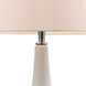 Downe 18 inch 60 watt White and Chrome Table Lamp Portable Light in Incandescent