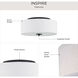 Briscoe 2 Light 13 inch Graphite Flush Mount Ceiling Light