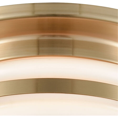 Zera 2 Light 12 inch Satin Brass Flush Mount Ceiling Light