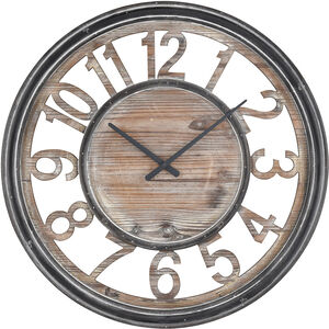 Gazelle 24 X 24 inch Salvaged Grey Oak/Black Wall Mirror