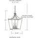 Peckham 3 Light 10 inch Polished Nickel Foyer Pendant Ceiling Light