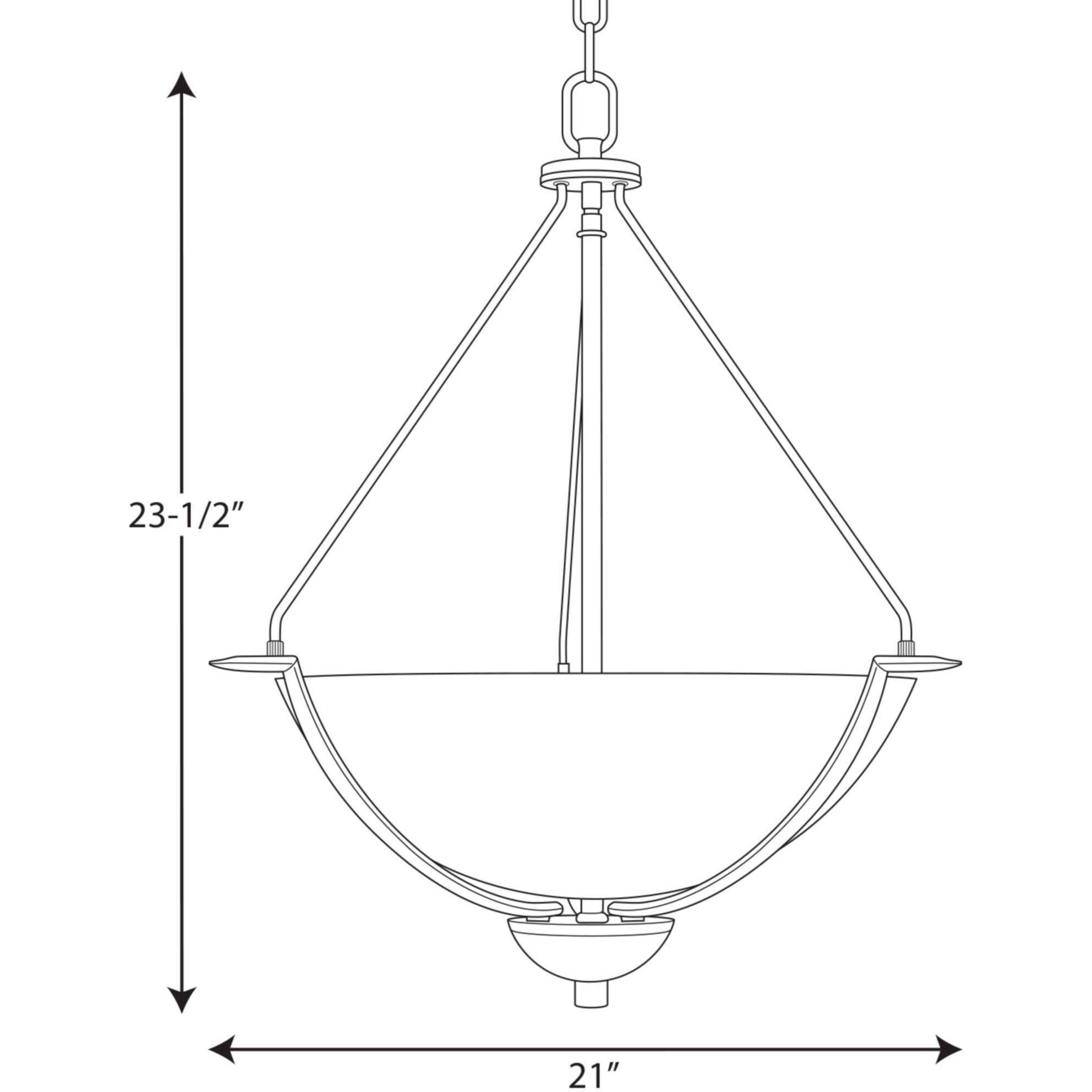 Annette St 3 Light 21 inch Brushed Nickel Pendant Ceiling Light