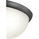 Alana Dr 3 Light 16.5 inch Graphite Flush Mount Ceiling Light