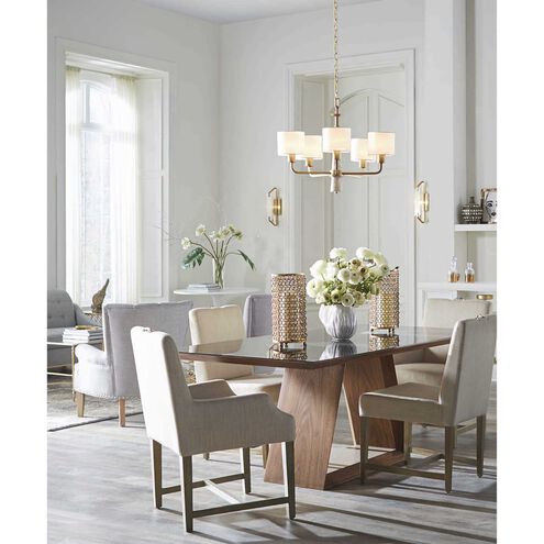 Santa Barbara 5 Light 27 inch Vintage Gold Chandelier Ceiling Light, Design Series