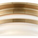 Zera 3 Light 15 inch Satin Brass Flush Mount Ceiling Light