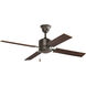 Angelina St 52 inch Antique Bronze with Medium Cherry/Classic Walnut Blades Ceiling Fan