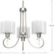 Gladden Pl 3 Light 22 inch Brushed Nickel Chandelier Ceiling Light