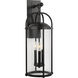 Glencoe Way 25 inch Espresso Outdoor Wall Lantern in Clear Seedy Glass, Standard