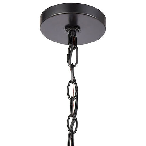 Ash Creek 1 Light 12 inch Matte Black with Brushed Brass Outdoor Pendant