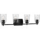 Art 4 Light 32 inch Matte Black Bath Vanity Wall Light