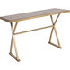 Joshua 62 X 18 inch Aged Gold with Brown Console Table