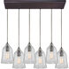 Alamo 6 Light 32 inch Oil Rubbed Bronze Mini Pendant Ceiling Light, Rectangular