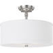 Almazan Rd 3 Light 15 inch Matte Nickel Semi-Flush Mount Ceiling Light