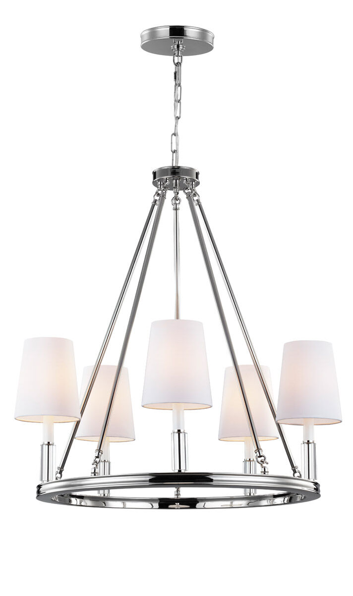 Golly 5 Light 28.12 inch Polished Nickel Chandelier Ceiling Light