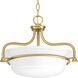 George 2 Light 16.5 inch Brushed Bronze Semi-Flush Mount Convertible Ceiling Light