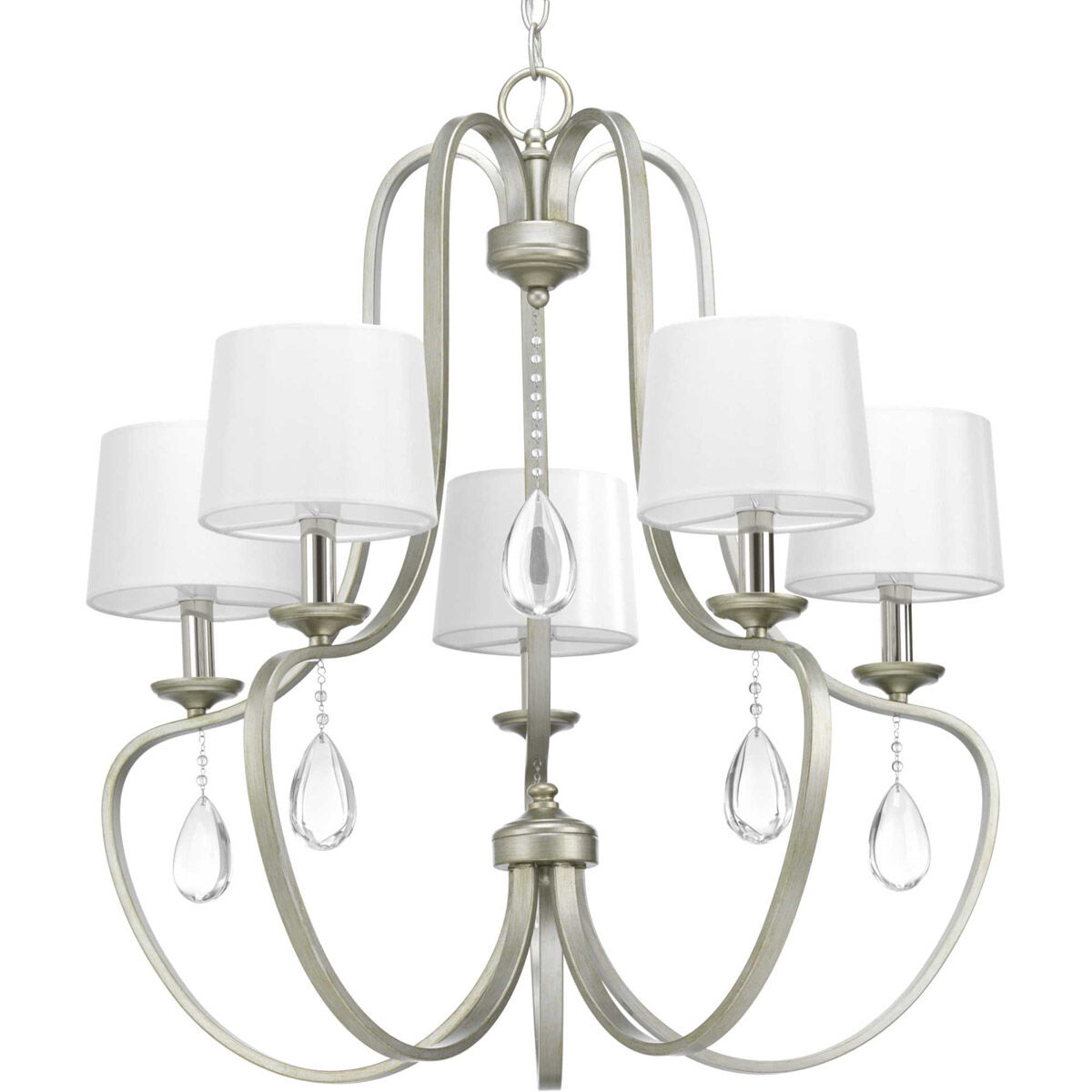 Lancaster 5 Light 24.63 inch Silver Ridge Chandelier Ceiling Light
