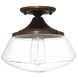 Bettie 1 Light 10.5 inch Burnished Bronze Semi-Flush Mount Ceiling Light