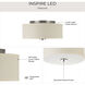 Briscoe LED 13 inch Brushed Nickel Flush Mount Ceiling Light