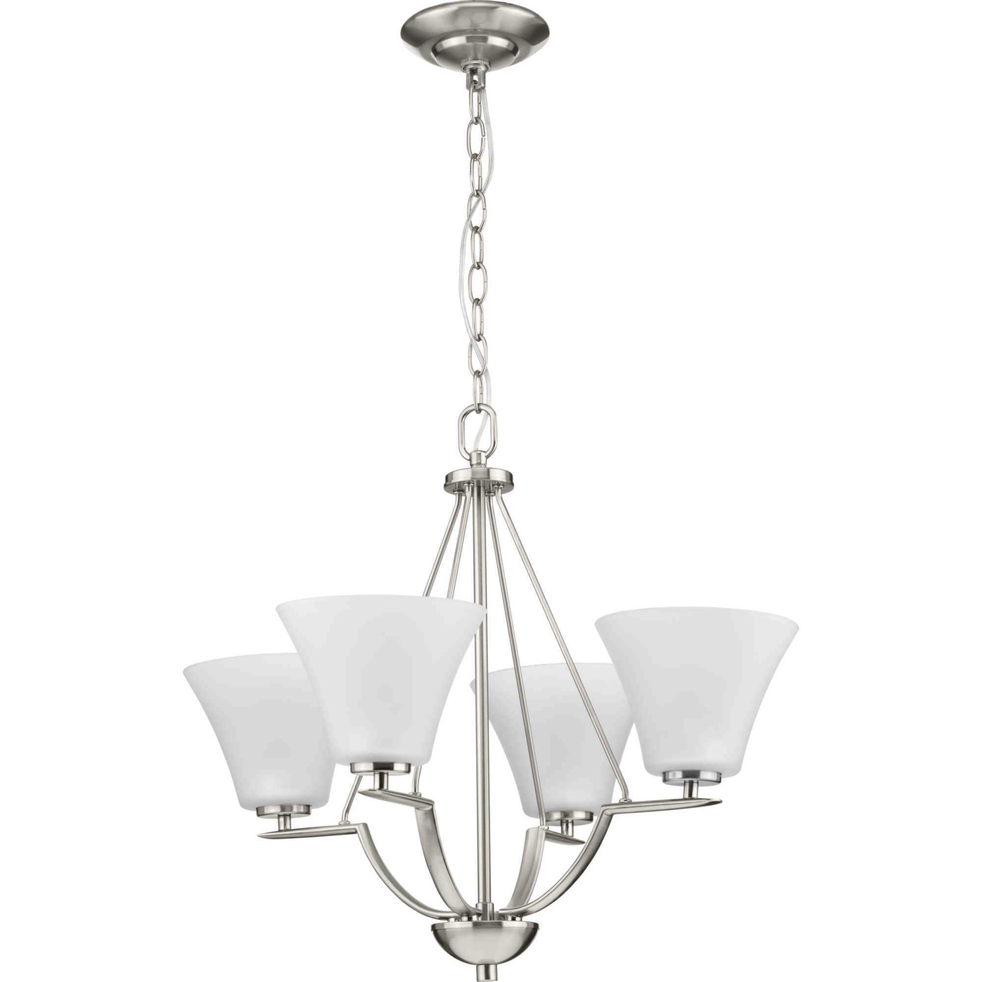 Annette St 4 Light 24 inch Brushed Nickel Chandelier Ceiling Light