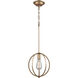 Burke 1 Light 10 inch Matte Gold Mini Pendant Ceiling Light