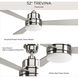 Boston 52 inch Brushed Nickel with Silver Blades Ceiling Fan, Progress LED