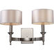 Glendale Fwy 2 Light 19 inch Polished Nickel Sconce Wall Light