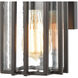 Brough 1 Light 10 inch Matte Black with Clear Outdoor Wall Sconce