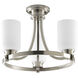 Graford 3 Light 17 inch Brushed Nickel Semi-Flush Mount Convertible Ceiling Light