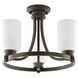 Graford 3 Light 17 inch Antique Bronze Semi-Flush Mount Convertible Ceiling Light