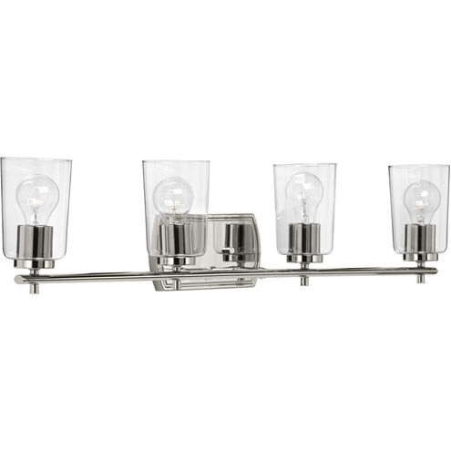 Art 4 Light 32 inch Polished Nickel Bath Vanity Wall Light