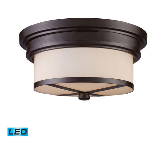 Glasgow Pl LED 13 inch Oil Rubbed Bronze Flush Mount Ceiling Light