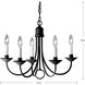 Gloucester St 5 Light 21 inch Textured Black Chandelier Ceiling Light