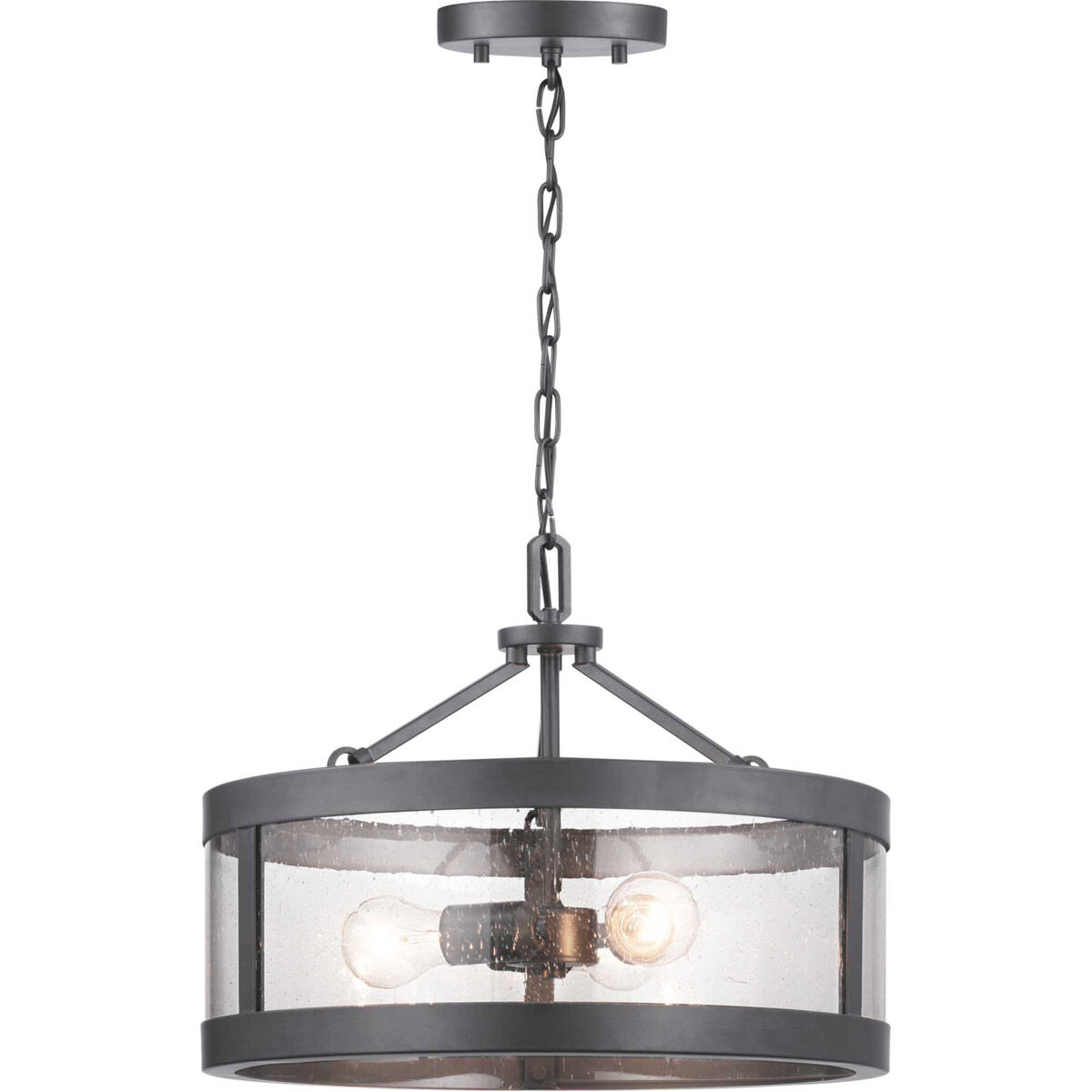 Tralee 3 Light 18 inch Graphite Semi-Flush Mount Convertible Ceiling Light, Design Series