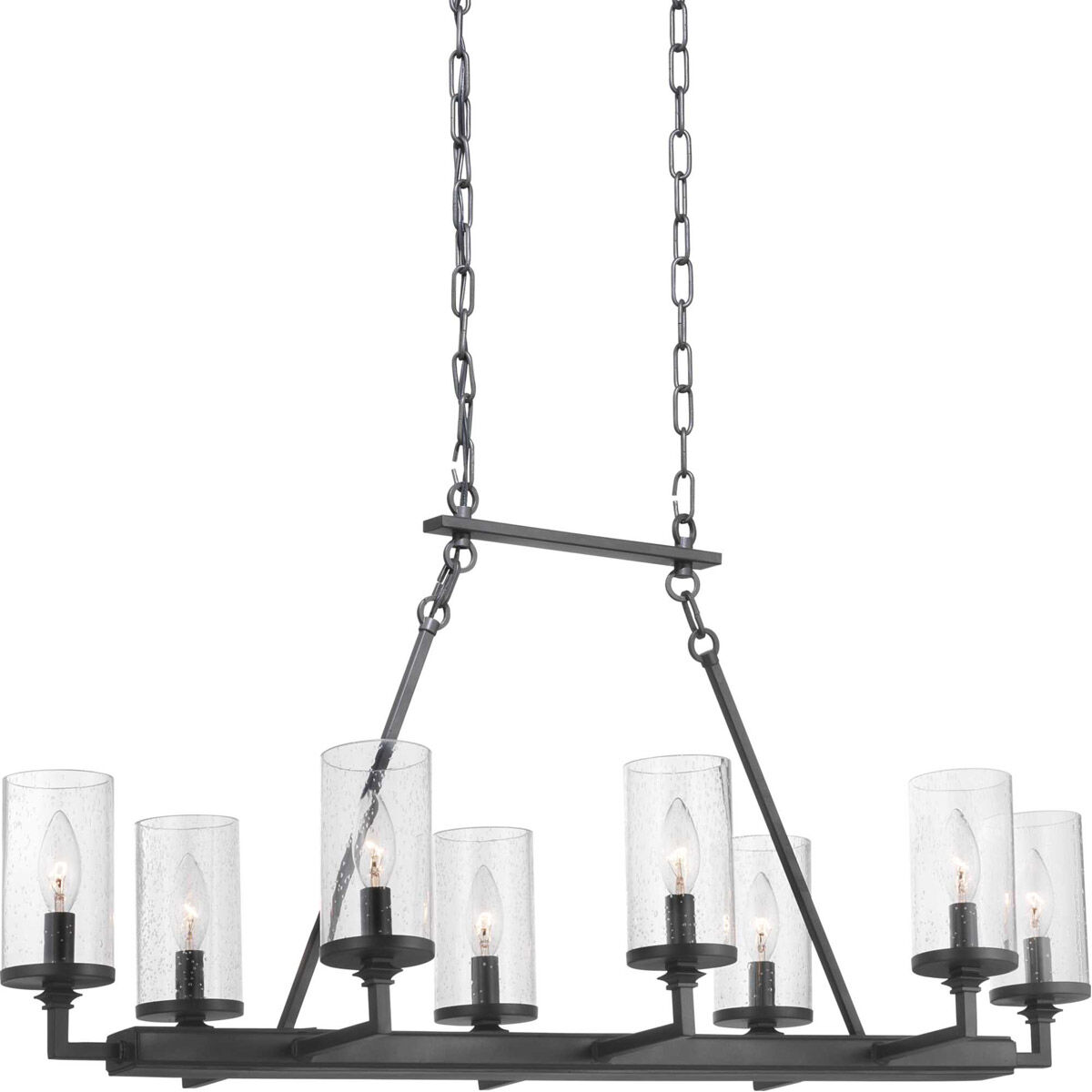 Tralee 8 Light 38 inch Graphite Chandelier Ceiling Light, Design Series