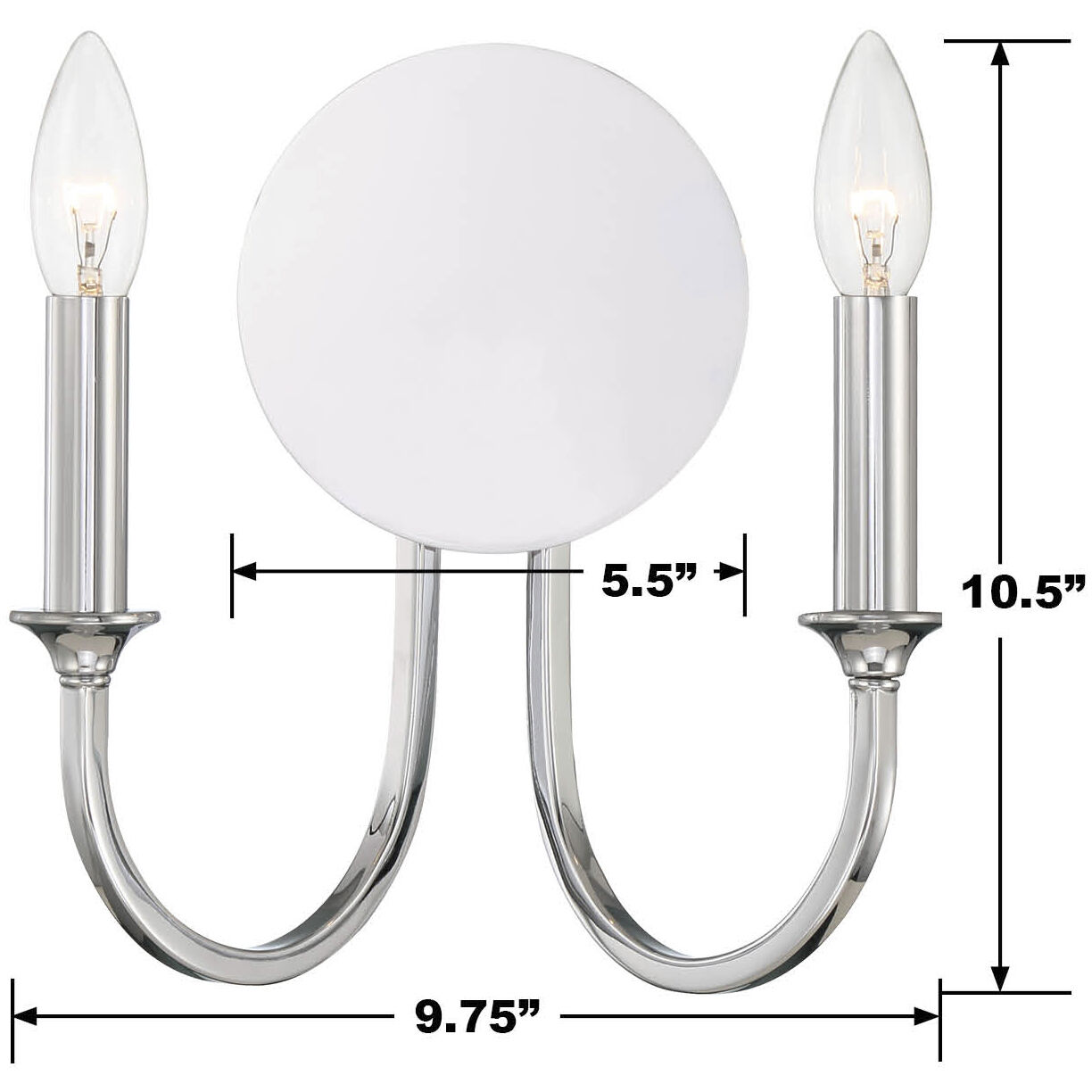 Stone Canyon Sconce Wall Light in Chrome
