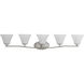 Annette St 5 Light 46.25 inch Brushed Nickel Bath Vanity Wall Light