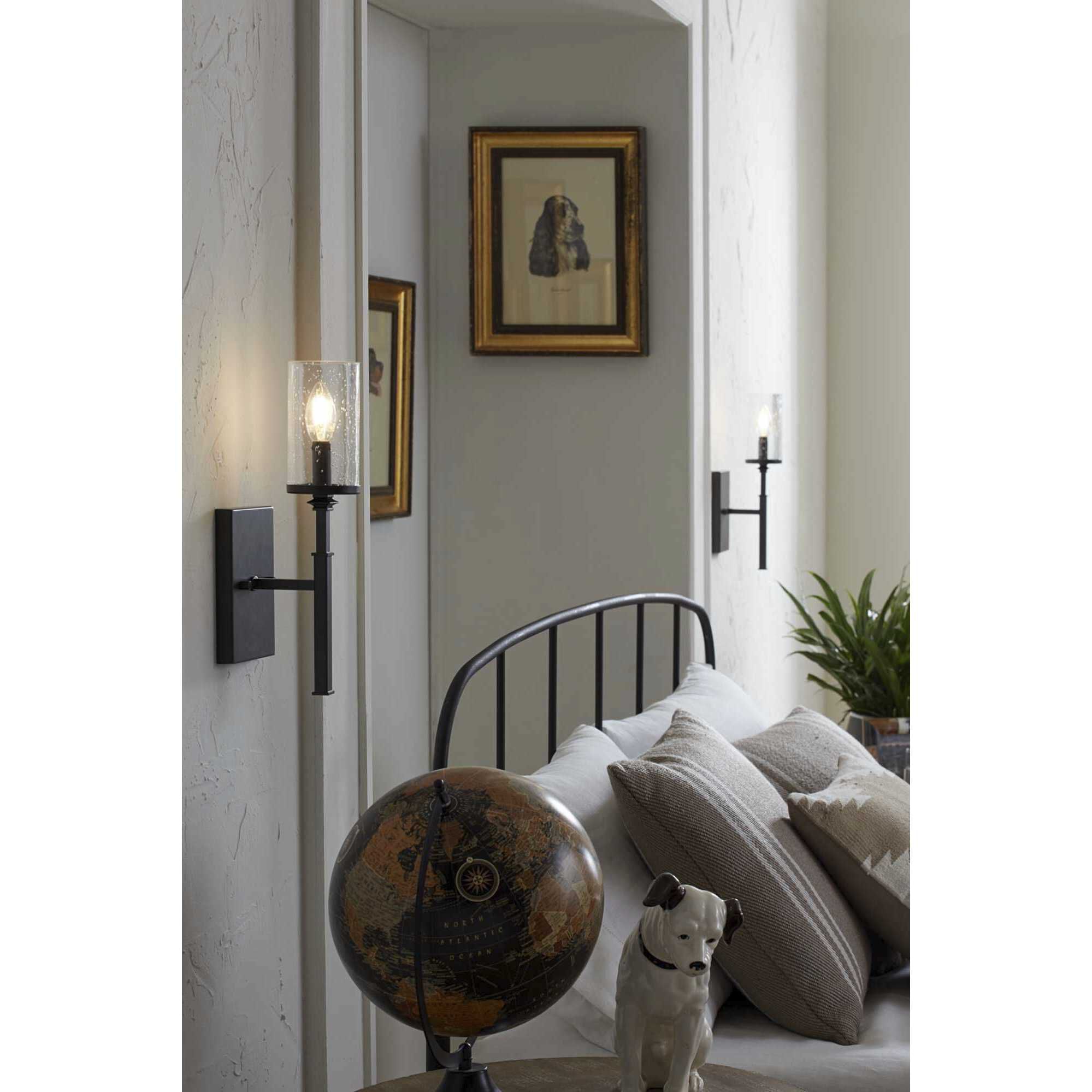 Tralee 1 Light Graphite Wall Bracket Wall Light, Design Series