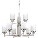 Brackettville 9 Light 28 inch Brushed Nickel Chandelier Ceiling Light