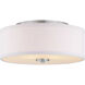 Briscoe 2 Light 13 inch Brushed Nickel Flush Mount Ceiling Light