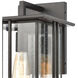 Brough 1 Light 16 inch Matte Black Outdoor Wall Sconce