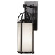 Glencoe Way 1 Light 17 inch Espresso Outdoor Wall Sconce in Opal Etched Glass