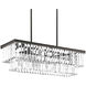 Palermo 4 Light 34 inch Antique Bronze Linear Chandelier Ceiling Light, Design Series