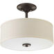 Briscoe LED 13 inch Antique Bronze Semi-Flush Mount Ceiling Light, Progress LED