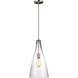 Khloe 1 Light 9 inch Brushed Nickel Pendant Ceiling Light