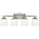 Luke 4 Light 27 inch Antique Silver Vanity Light Wall Light